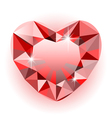 diamond heart vector image