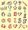 doodles set vector image
