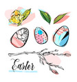 hand drawn abstract creative graphic brush vector image vector image