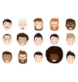 male avatar icons set vector image