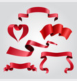 ribbon banner shapes label collection vector image