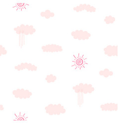 Cloud pattern cute sky seamless background Vector Image