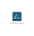 bc initial letter signature logo template vector image vector image
