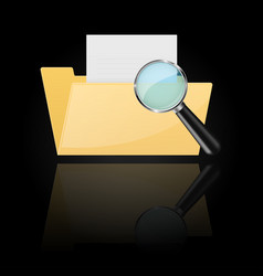 Browse folder icon archive sign with magnifying Vector Image