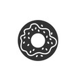 donut silhouette glyph fast food icon vector image vector image