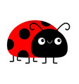 ladybug icon lady bug ladybird insect cute vector image