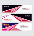 set of banner design for web banner brochure vector image vector image