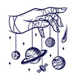 universe in my hand vector image