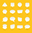 flat design icons set bubble message for text vector image