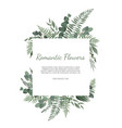 floral wreath with green eucalyptus leaves flower vector image