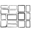 grunge frames textured square and rectangle vector image
