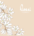 romantic floral background vector image