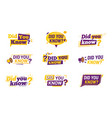 tips and hints icon for faq or help did you know vector image