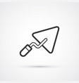 trowel flat line black icon eps10 vector image vector image