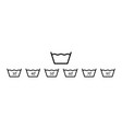 wash degree icons temperature degree from 30 vector image