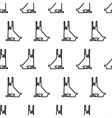 black line graphic rabbit seamless pattern pr vector image vector image
