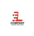 l motion letter logo design template vector image
