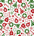 seamless pattern of christmas texture icons vector image