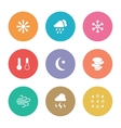 flat design style weather icons vector image vector image