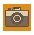 retro photo camera isolated icon photographer vector image vector image