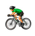 abstract cyclist on a race track white vector image vector image