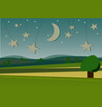 green mountains in the fog vector image vector image
