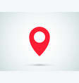 location pin red gps navigation icon vector image