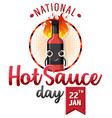 national hot sauce day banner design vector image vector image
