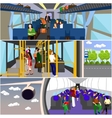 passengers public transport concept banners vector image