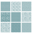 set of seamless abstract pattern waves background vector image