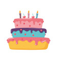 birthday cake candles vector image