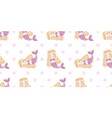 cute ocean life seamless pattern vector image vector image