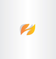 letter h logo h orange logotype vector image