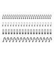 realistic iron spiral notebook bind calendar vector image vector image
