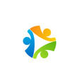 teamwork logo connection people symbol icon design vector image vector image