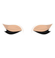 logo of eyelashes stylized hair abstract lines vector image vector image