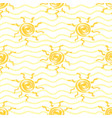 yellow marker sun seamless pattern vector image vector image