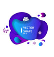 3d abstract cartoon shape banner design blue vector image