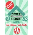 color vintage dental poster vector image vector image