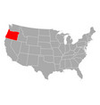 map oregon in usa vector image