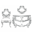 baroque classic furniture set vector image