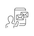 email marketing linear icon on white background vector image vector image