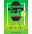 lovely barbecue party invitation design template vector image vector image
