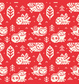 red winter background with owls and trees in pixel vector image vector image