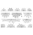 set spider web for halloween halloween cobweb vector image