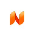 abstract letter n logo element design beauty vector image