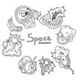black line space stickers vector image