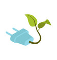 green energy icon vector image