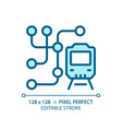 metro map pixel perfect blue rgb color icon vector image