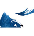 blue brush stroke texture with japanese ocean vector image